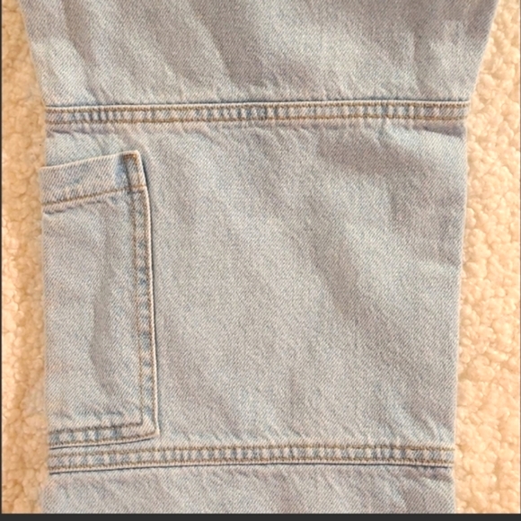 PacSun Women's High-Rise 90s Boyfriend Carpenter Cargo Jean. Light Blue, Size 27 - Picture 12 of 16
